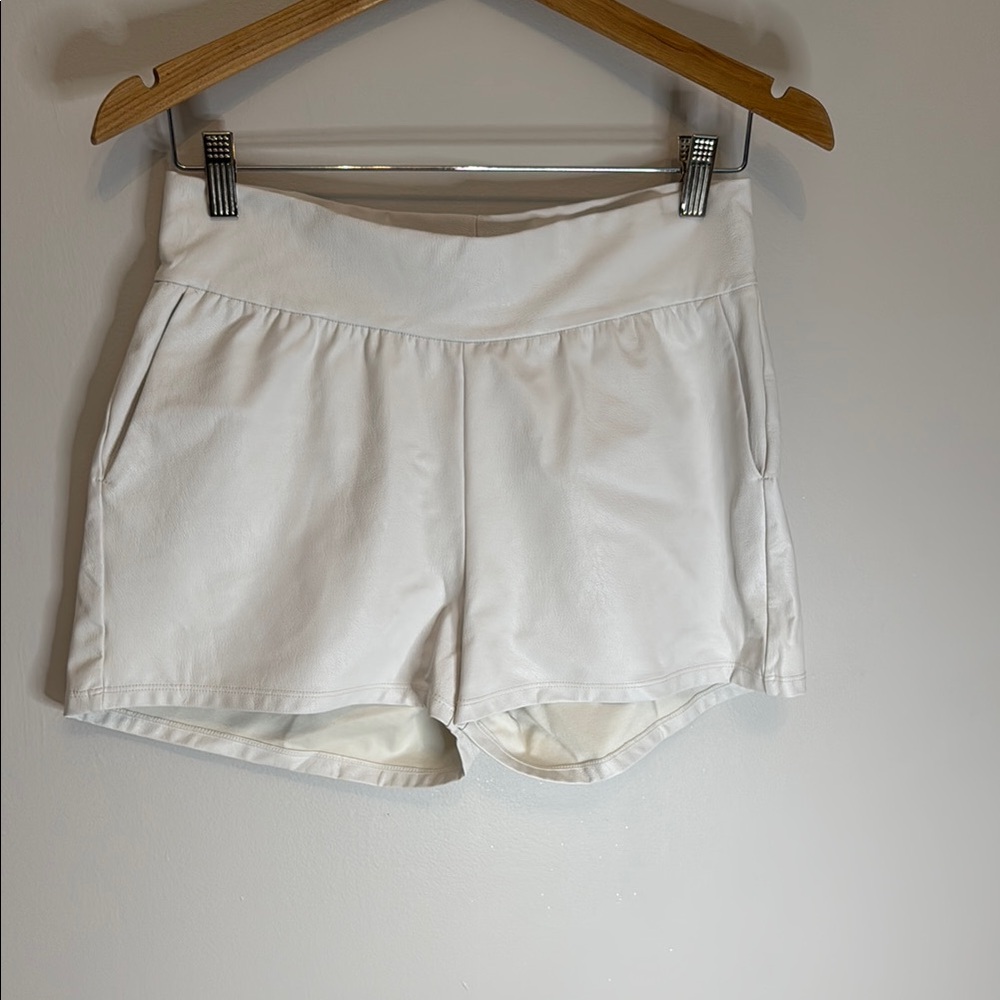 BUY ONE GET ONE Commando White and Black Faux Leather Shorts